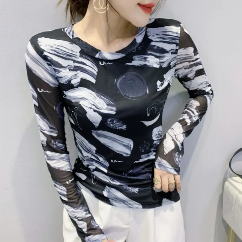 #5703 Basic Mesh T Shirt Women Thin O-Neck Tie Dyed Printed T Shirt Femme Long Sleeves Casual Slim Streetwear Tee Shirt Femme
#5703 Basic Mesh T Shirt Women Thin O-Neck Tie Dyed Printed T Shirt Femme Long Sleeves Casual Slim Streetwear Tee Shirt Femme