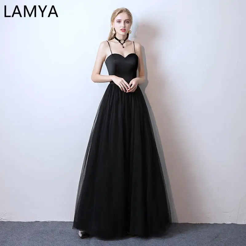 LAMYA New Black Long Camisole Gown Dress Birthday Party Dress Banquet Host Performance Annual Party Evening Dress
LAMYA New Black Long Camisole Gown Dress Birthday Party Dress Banquet Host Performance Annual Party Evening Dress