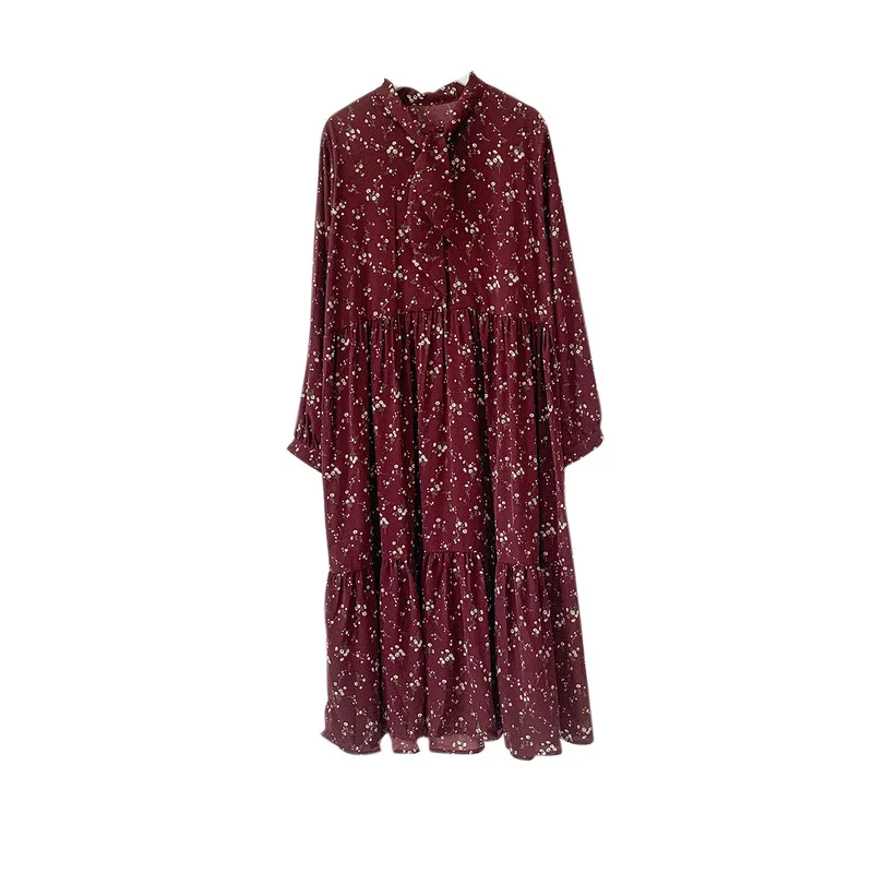 Floral-Print Dress Women's Mid-length 2020 Spring and Summer New Style Korean Loose-Fit Women's Long Dress
Floral-Print Dress Women's Mid-length 2020 Spring and Summer New Style Korean Loose-Fit Women's Long Dress