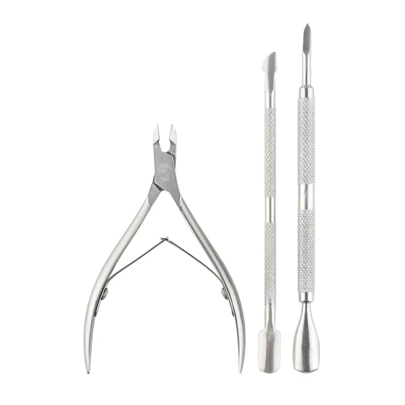 3pcs/set Nail Tool Stainless Steel Cuticle Nipper Spoon Cuticle Pusher Manicure Tool Set Remover Scissors Trimmer Cutter Clipper
3pcs/set Nail Tool Stainless Steel Cuticle Nipper Spoon Cuticle Pusher Manicure Tool Set Remover Scissors Trimmer Cutter Clipper