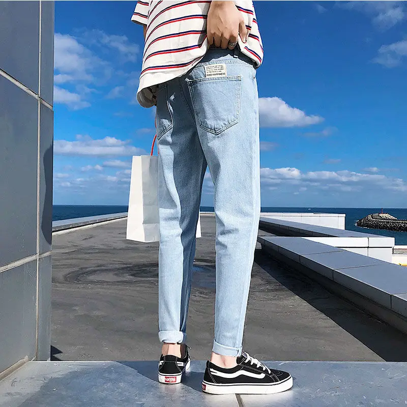 Summer 9-point jeans men's student trend Korean Slim small feet slim pants men's casual pants
Summer 9-point jeans men's student trend Korean Slim small feet slim pants men's casual pants