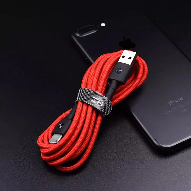 Кабель Youpin USB-Lightning 0.3м 1м 2м черный красный | Мобильные телефоны и аксессуары