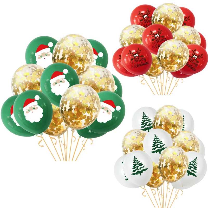15Pcs/Lot 12inch Merry Christmas Latex Confetti Balloon Santa Claus Christmas Tree Balloon DIY Home New Year Party Decor Supply
15Pcs/Lot 12inch Merry Christmas Latex Confetti Balloon Santa Claus Christmas Tree Balloon DIY Home New Year Party Decor Supply