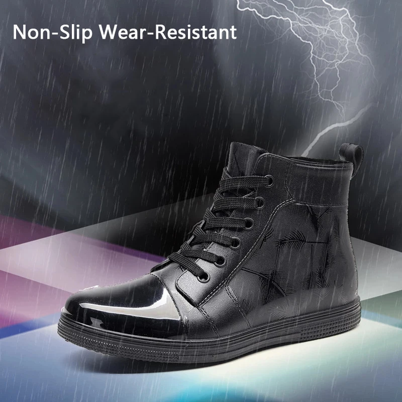 Aleafalling Rubber Boots for Men Korean Version Outdoor Plastic Mens Waterproof Boots Light Spring Low-Cut Rain Shoes
Aleafalling Rubber Boots for Men Korean Version Outdoor Plastic Mens Waterproof Boots Light Spring Low-Cut Rain Shoes