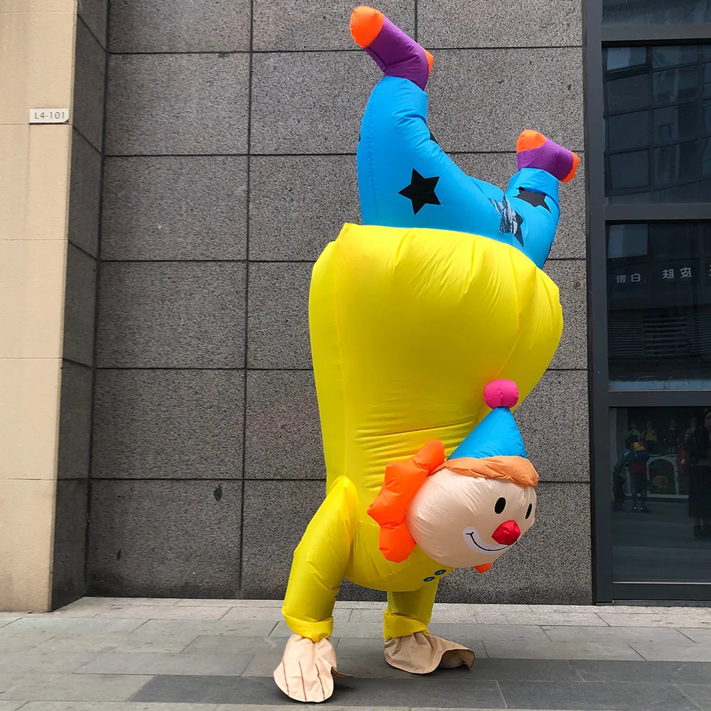 Привет Блум новый надувной костюм клоуны Handstand Забавный карнавал парад реквизит