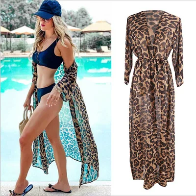 New Chiffon Leopard Dot Print Bikini Outer Blouse Holiday Cardigan Beach Sun Shirt Beach Skirt
New Chiffon Leopard Dot Print Bikini Outer Blouse Holiday Cardigan Beach Sun Shirt Beach Skirt