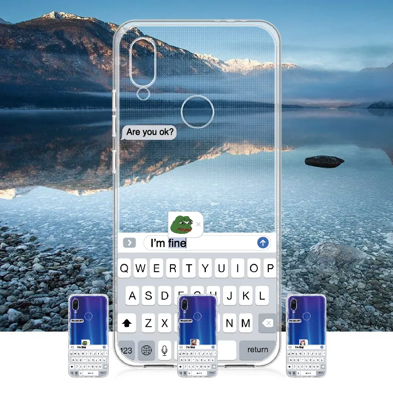 Забавный Meme Are You Ok I Am Fine для Xiaomi Mi Redmi Note 5 6 7 8 9 10 lite Pro Plus мягкий прозрачный защитный