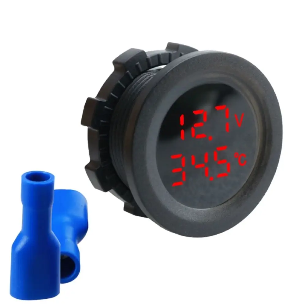 12V 24V Motorcycle Round Temperature Voltmeter Auto Voltage Test Display Digital Measurement Suitable For Motorbike Boat Yacht
12V 24V Motorcycle Round Temperature Voltmeter Auto Voltage Test Display Digital Measurement Suitable For Motorbike Boat Yacht