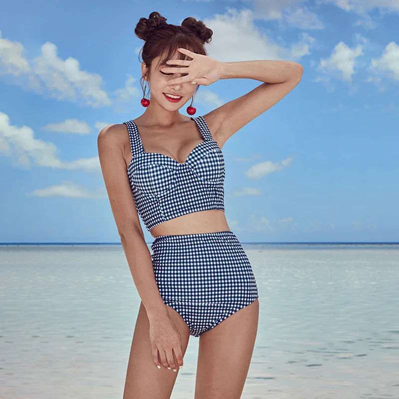 New Summer Asia Japan And South Korea Two Piece Swimsuit Women Plaid Young Girl Swimwear Bathing Suit
New Summer Asia Japan And South Korea Two Piece Swimsuit Women Plaid Young Girl Swimwear Bathing Suit