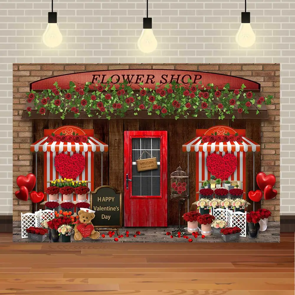 SeekPro Valentine's Day Portrait Photography Backdrop Flowers Shop Wild Rose Photo Shoot Brick Wall Love Floral Wedding Photo
SeekPro Valentine's Day Portrait Photography Backdrop Flowers Shop Wild Rose Photo Shoot Brick Wall Love Floral Wedding Photo
