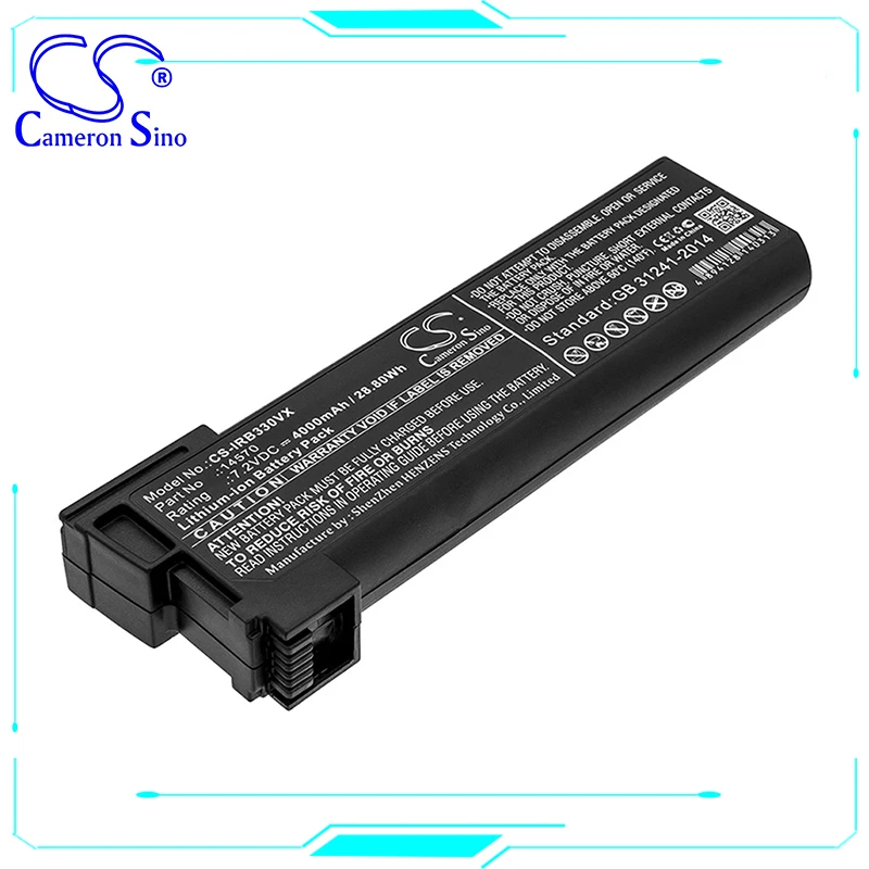 Cameron Sino 4000mAh Li-ion Battery For IROBOT Looj 330, Looj 330 Gutter Cleaning Robot Part No. 14570 28.8Wh
Cameron Sino 4000mAh Li-ion Battery For IROBOT Looj 330, Looj 330 Gutter Cleaning Robot Part No. 14570 28.8Wh