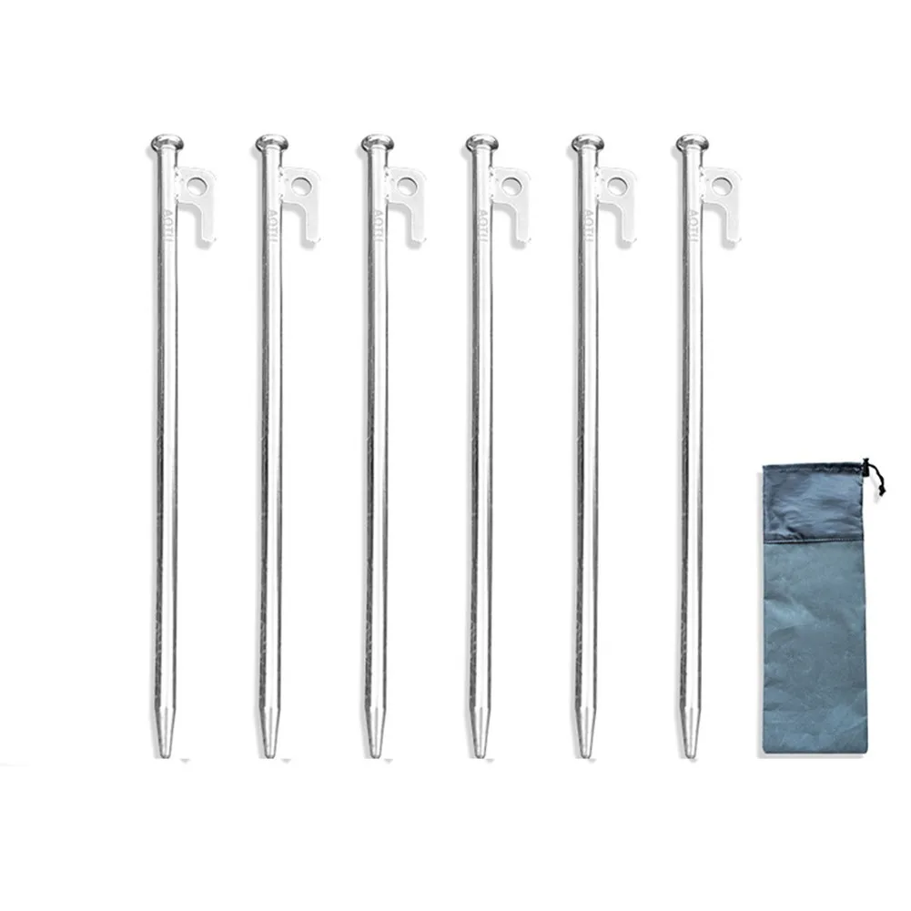 6pcs Outdoor Camping Hiking Tent Canopy Ground Nail 30cm Windproof Nail Pole Windproof Anchors Ground Fixing Nail Stakes
6pcs Outdoor Camping Hiking Tent Canopy Ground Nail 30cm Windproof Nail Pole Windproof Anchors Ground Fixing Nail Stakes