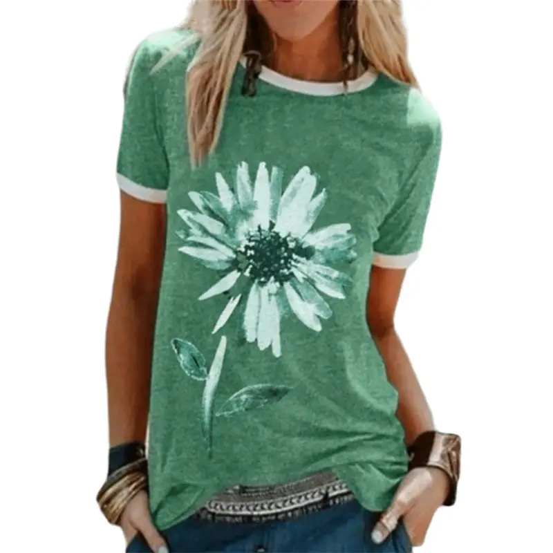 Women Daisy Print Letters Trendy Summer Tee Floral Crew Neck Soft Hipster Top Ladies Casual Slogan Short Sleeve T-Shirt
Women Daisy Print Letters Trendy Summer Tee Floral Crew Neck Soft Hipster Top Ladies Casual Slogan Short Sleeve T-Shirt