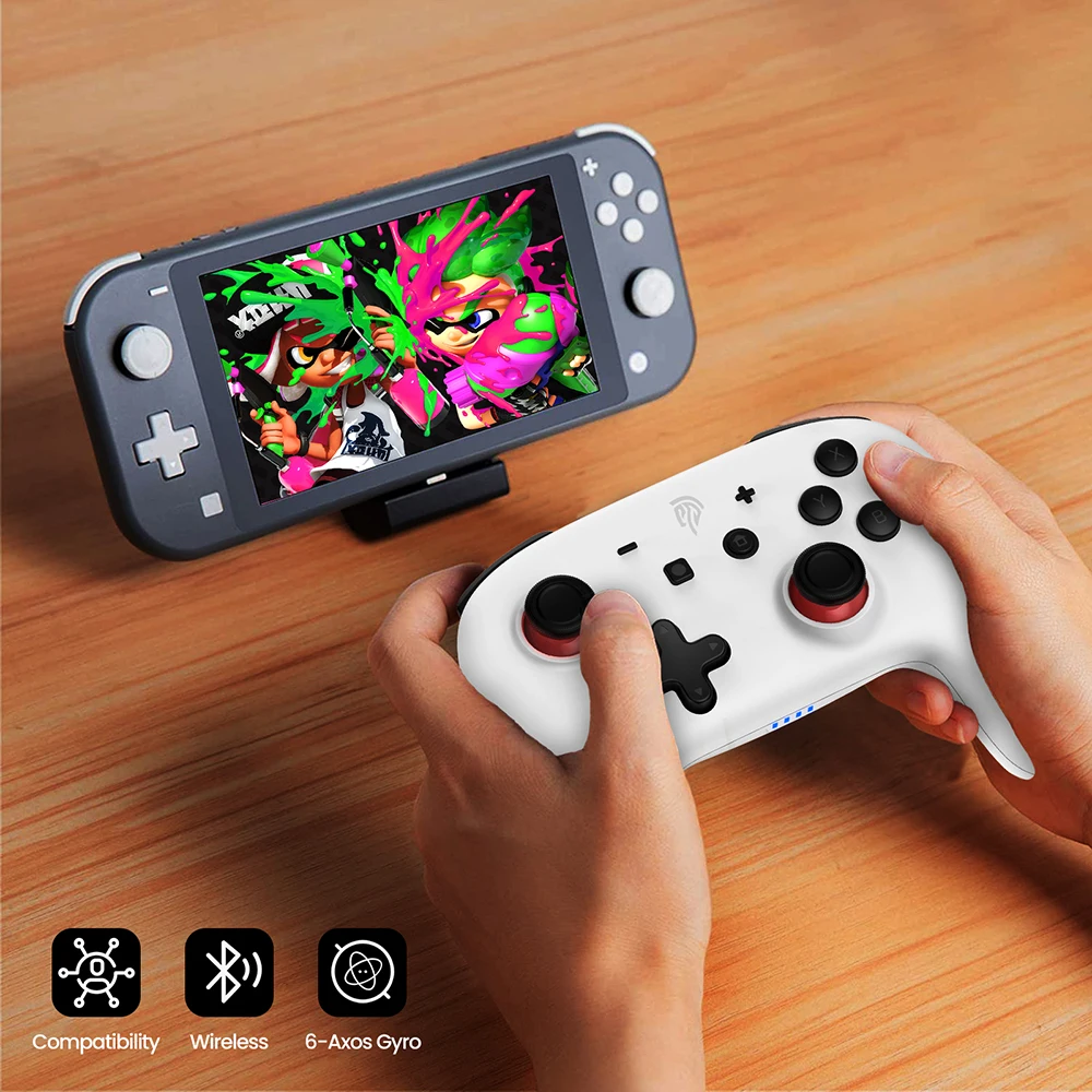 Беспроводной геймпад EasySMX YS27 Pro, контроллер для Nintendo Switch/Switch Lite, ПК, Windows, управление движением, вибрацией, турбо гироскопом
Беспроводной геймпад EasySMX YS27 Pro, контроллер для Nintendo Switch/Switch Lite, ПК, Windows, управление движением, вибрацией, турбо гироскопом