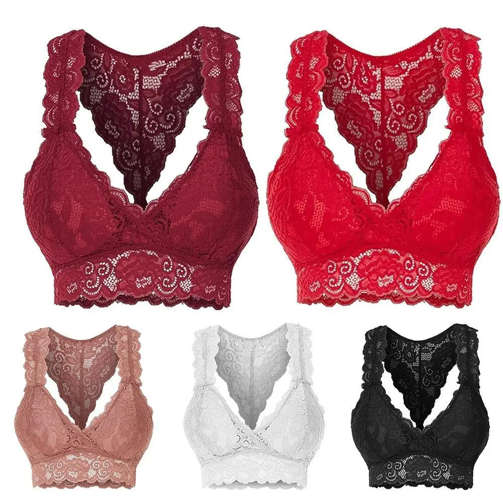 Sexy Women Wireless Bras Solid Color Floral Lace Raceback Padded Bras Brassiere Bralette Lingeries Women Push Up Bras Underwear
Sexy Women Wireless Bras Solid Color Floral Lace Raceback Padded Bras Brassiere Bralette Lingeries Women Push Up Bras Underwear