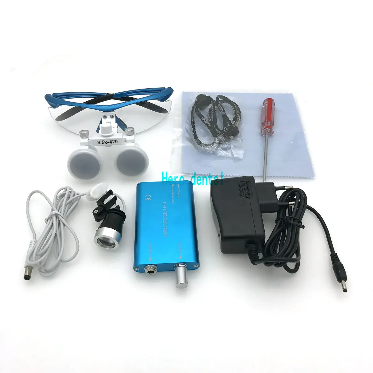 Dental Loupes With Light 3.5X420mm Surgical Binocular Glasses Magnifier with LED Headlight Dental Loup
Dental Loupes With Light 3.5X420mm Surgical Binocular Glasses Magnifier with LED Headlight Dental Loup