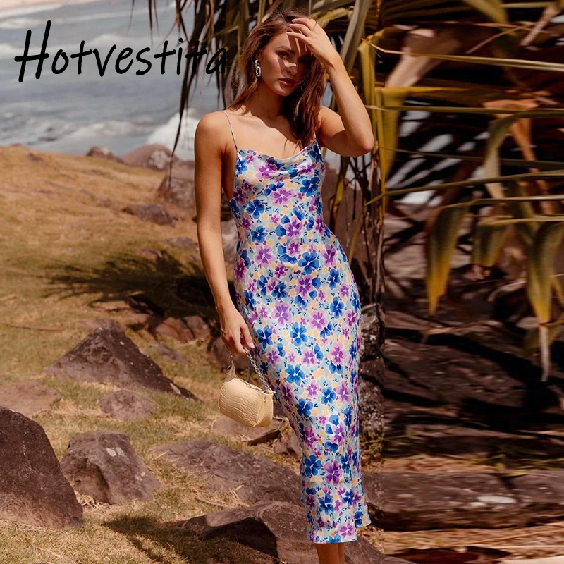 Платье-комбинация женское, с цветочным принтом, с открытой спиной, летнее, 2021 
Платье-комбинация женское, с цветочным принтом, с открытой спиной, летнее, 2021