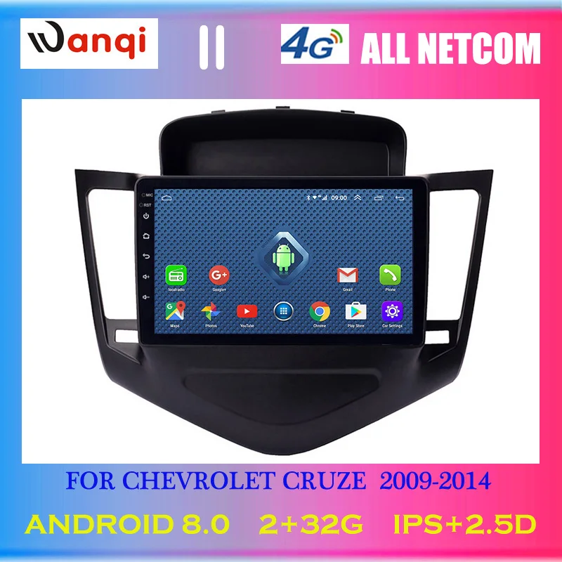 4G Lte All Netcom Android 8 0 автомобильный аудиоплеер 9 дюймов для Chevrolet Cruze 2009 2014