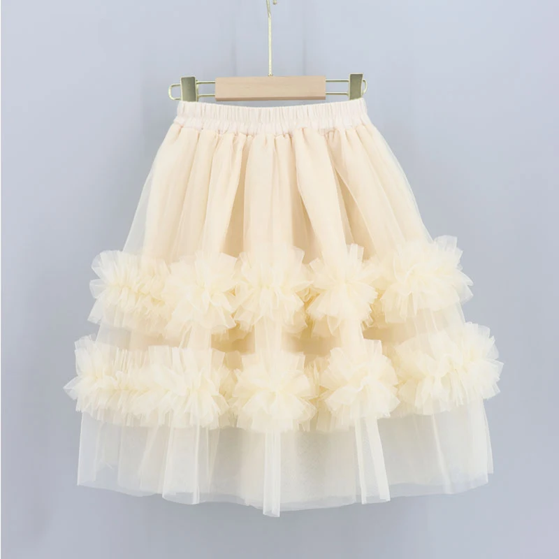 Newest 3-14Years Girls Princess Soft Tulle Skirt Children Mint Long Tutu Evening Party Gown Prom Formal Skirts | Мать и ребенок