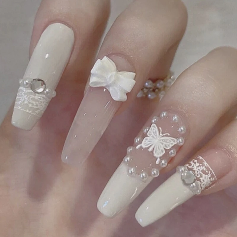 full cover with design White Butterfly Nail art tools Sweet Style Glue Type Removable Long Paragraph Manicure Ballerina Art
full cover with design White Butterfly Nail art tools Sweet Style Glue Type Removable Long Paragraph Manicure Ballerina Art