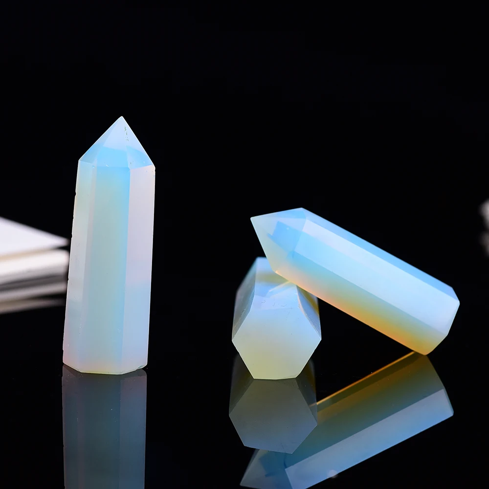 Sporadic 4-7cm 1pc Opal Crystal Point Healing Stone Hexagonal Prisms Column Wand Treatment Stone Wand Collection and Home Decor
Sporadic 4-7cm 1pc Opal Crystal Point Healing Stone Hexagonal Prisms Column Wand Treatment Stone Wand Collection and Home Decor