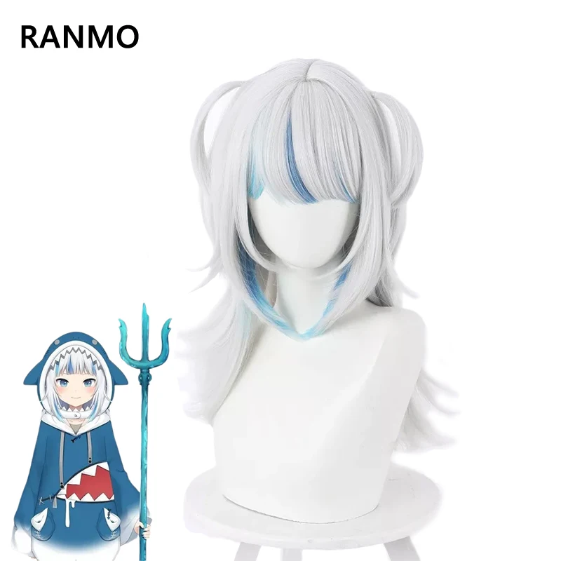 RANMO Hololive Gawr Gura Cosplay Wig 55cm Silver Blue Women Hair Headwear Heat Resistant Synthetic Hair 
RANMO Hololive Gawr Gura Cosplay Wig 55cm Silver Blue Women Hair Headwear Heat Resistant Synthetic Hair