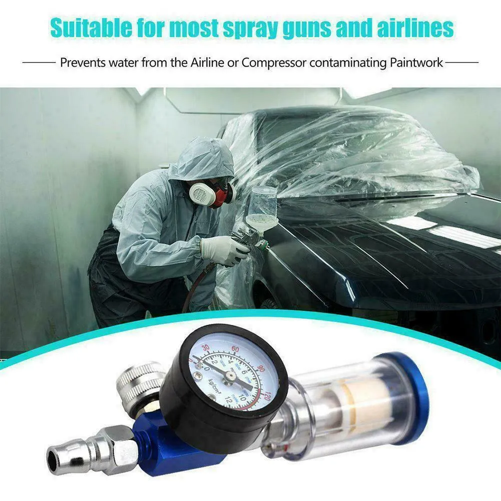 Air Compressor Oil Water Separator Filter Regulator Trap Airbrush Pressure Reducing Valve W/ Paint Gauge T1Y T5X0
Air Compressor Oil Water Separator Filter Regulator Trap Airbrush Pressure Reducing Valve W/ Paint Gauge T1Y T5X0