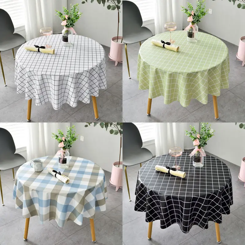 Table Cloth Round Diameter 140cm Plaid Simple Waterproof Oilproof Party Tablecloth Dinning Table Decoration Table Cover Home
Table Cloth Round Diameter 140cm Plaid Simple Waterproof Oilproof Party Tablecloth Dinning Table Decoration Table Cover Home