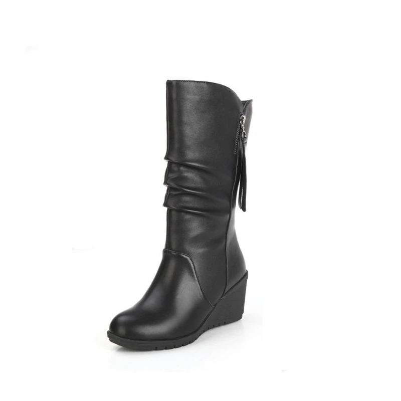 2020 Wnter Mid Calf Boots Woman Thicken Plush Boots Women Winter Shoes Wedges Heel Female Side Zip Footware Black
2020 Wnter Mid Calf Boots Woman Thicken Plush Boots Women Winter Shoes Wedges Heel Female Side Zip Footware Black