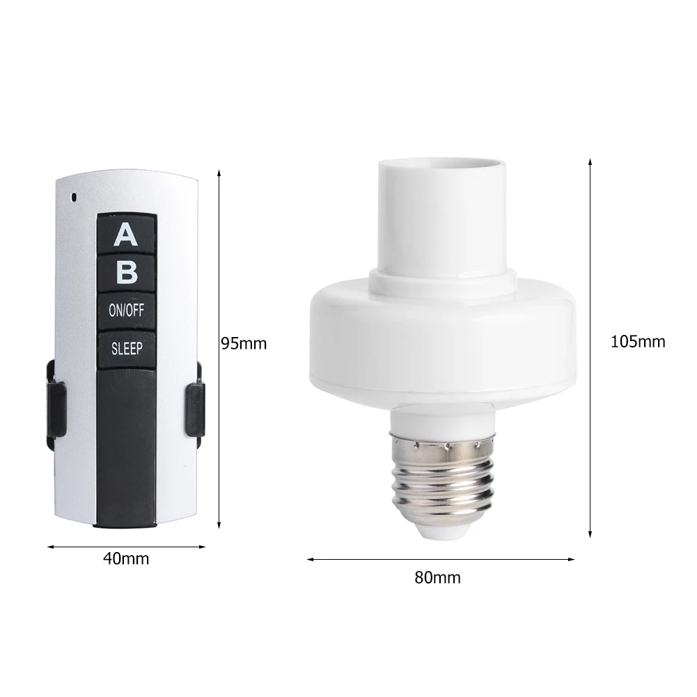 E27 Screw Wireless Remote Control Light Lamp Bulb Holder Cap Socket Switch Lamp Holder Remote Control Accessories
E27 Screw Wireless Remote Control Light Lamp Bulb Holder Cap Socket Switch Lamp Holder Remote Control Accessories