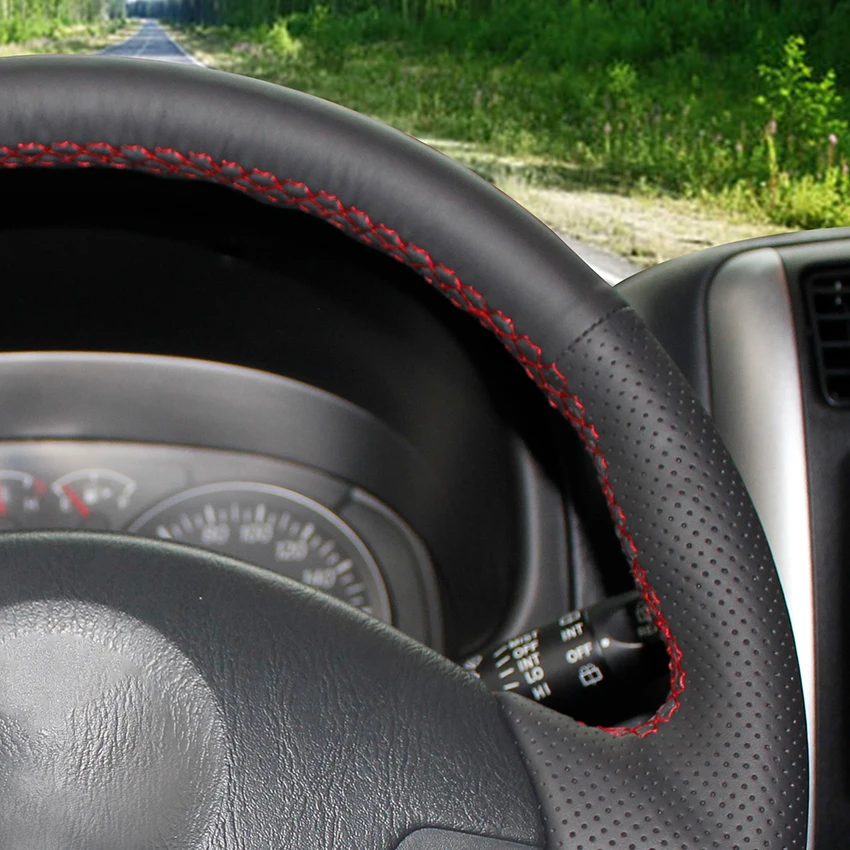 LQTENLEO Black Genuine Leather Car Steering Wheel Cover For Suzuki Jimny 2005 2006 2007 2008 2009 2010 2011 2012 2013 2014 
LQTENLEO Black Genuine Leather Car Steering Wheel Cover For Suzuki Jimny 2005 2006 2007 2008 2009 2010 2011 2012 2013 2014