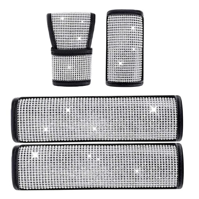 4PCS Crystal Rhinestone Car Accessories for Women Shift Gear Cover Auto Handbrake Cover for Car Interior Accessories
4PCS Crystal Rhinestone Car Accessories for Women Shift Gear Cover Auto Handbrake Cover for Car Interior Accessories