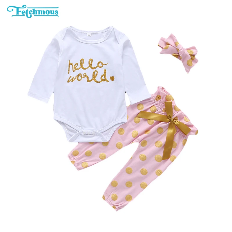 3PCS Baby Girl Clothes Cotton Baby Bodysuits+Pant+Headwear Girls Baby Clothing Sets 0-24M Full Sleeve O-Neck Print
3PCS Baby Girl Clothes Cotton Baby Bodysuits+Pant+Headwear Girls Baby Clothing Sets 0-24M Full Sleeve O-Neck Print