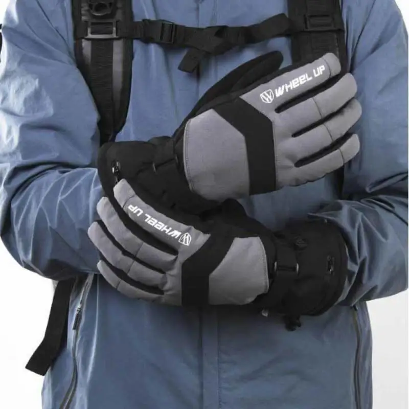 

Зимние уличные лыжные перчатки Wheelup, велосипедные перчатки для верховой езды, водонепроницаемые ветрозащитные сохраняющие тепло Мотоцикле...