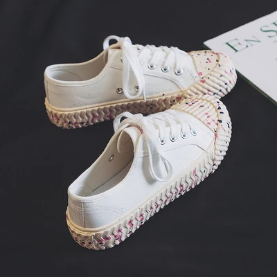 2021 Summer New White Women's Popular Korean-style Splash-ink Canvas Shoes Girls All-match Skateboard Biscuits Shoes
2021 Summer New White Women's Popular Korean-style Splash-ink Canvas Shoes Girls All-match Skateboard Biscuits Shoes