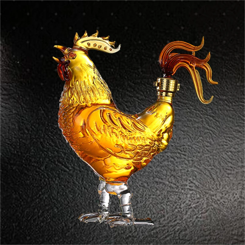 top quality creative animal chicken shaped 750ml whiskey decanter home bar glass decanter for Liquor Scotch Bourbon
top quality creative animal chicken shaped 750ml whiskey decanter home bar glass decanter for Liquor Scotch Bourbon