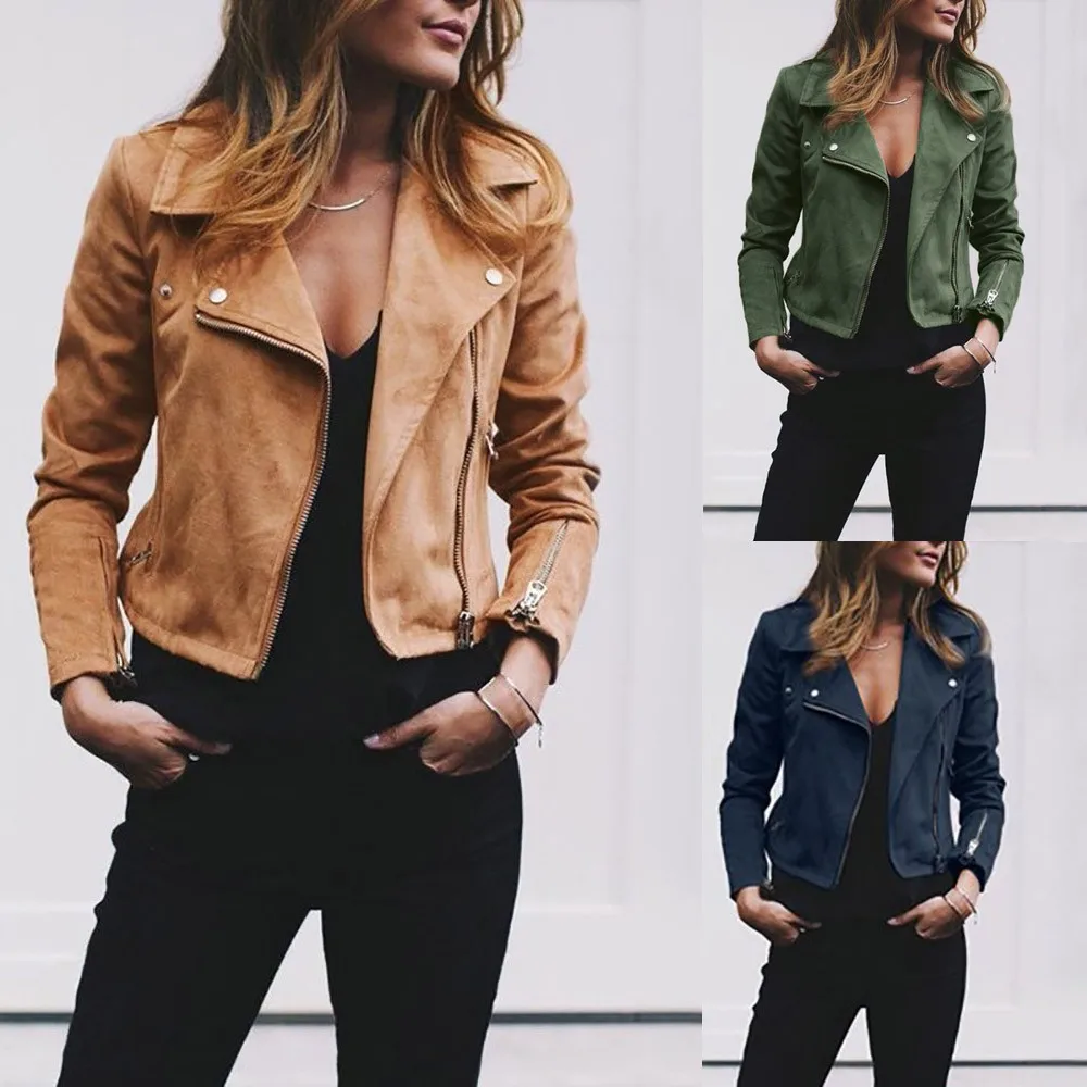 Coat Zipper Rivet Casual Jacket Outwear Up Retro Ladies Womens Women's Coat 
Coat Zipper Rivet Casual Jacket Outwear Up Retro Ladies Womens Women's Coat