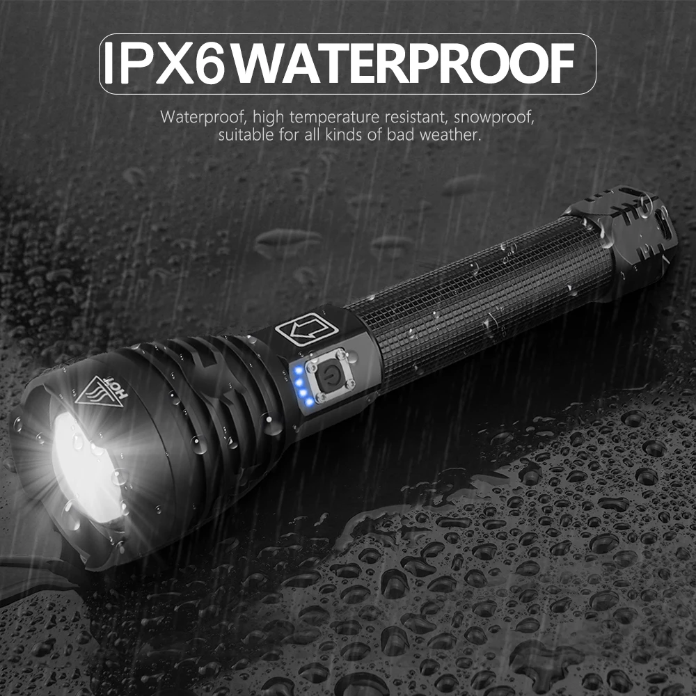 Самый мощный XHP90.3 светодиодный вспышка светильник фонарь тактический s ручной 18650