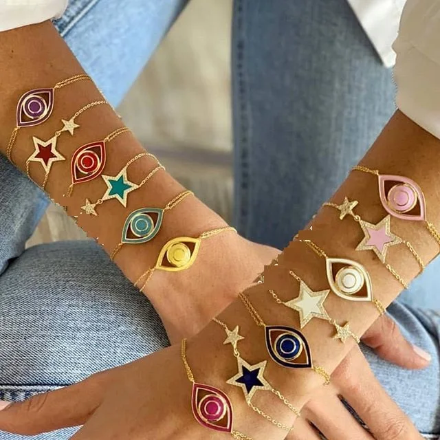 new arrived charm white blue red enamel star cz star charm design Gold filled high quality women lady fashion jewelry bracelet
new arrived charm white blue red enamel star cz star charm design Gold filled high quality women lady fashion jewelry bracelet
