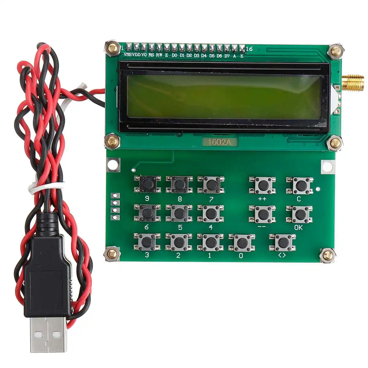 ADF4351 Signal Source VFO Variable-Frequency Oscillator Signal Generator 35MHz-4000MHz Digital LCD Display Signal Generator
ADF4351 Signal Source VFO Variable-Frequency Oscillator Signal Generator 35MHz-4000MHz Digital LCD Display Signal Generator