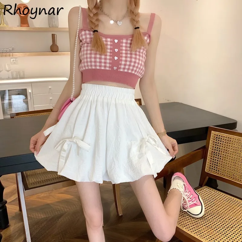 Shorts Women Hot Girls Trendy Bow Lovely Students Folds Casual All-match Elastic Waist Loose Solid Streetwear Ulzzang Chic Ins
Shorts Women Hot Girls Trendy Bow Lovely Students Folds Casual All-match Elastic Waist Loose Solid Streetwear Ulzzang Chic Ins