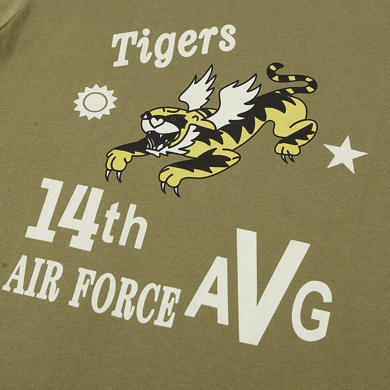 2021SS Amekaji Military Wind Flying Tigers 14 Squadron Printed T-shirt 200g Short Sleeve T-shirt Men and Women
2021SS Amekaji Military Wind Flying Tigers 14 Squadron Printed T-shirt 200g Short Sleeve T-shirt Men and Women