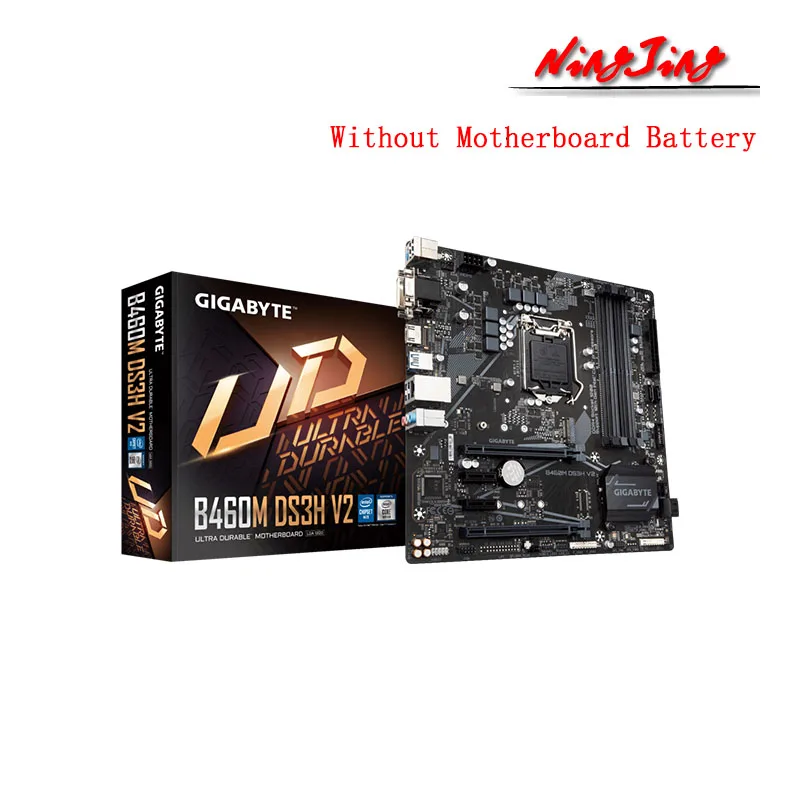 Gigabyte GA B460M DS3H (rev. 1 0) Micro ATX Intel B460 DDR4 M.2 USB 3 2 128G поддержка процессора 10 gen LGA 1200