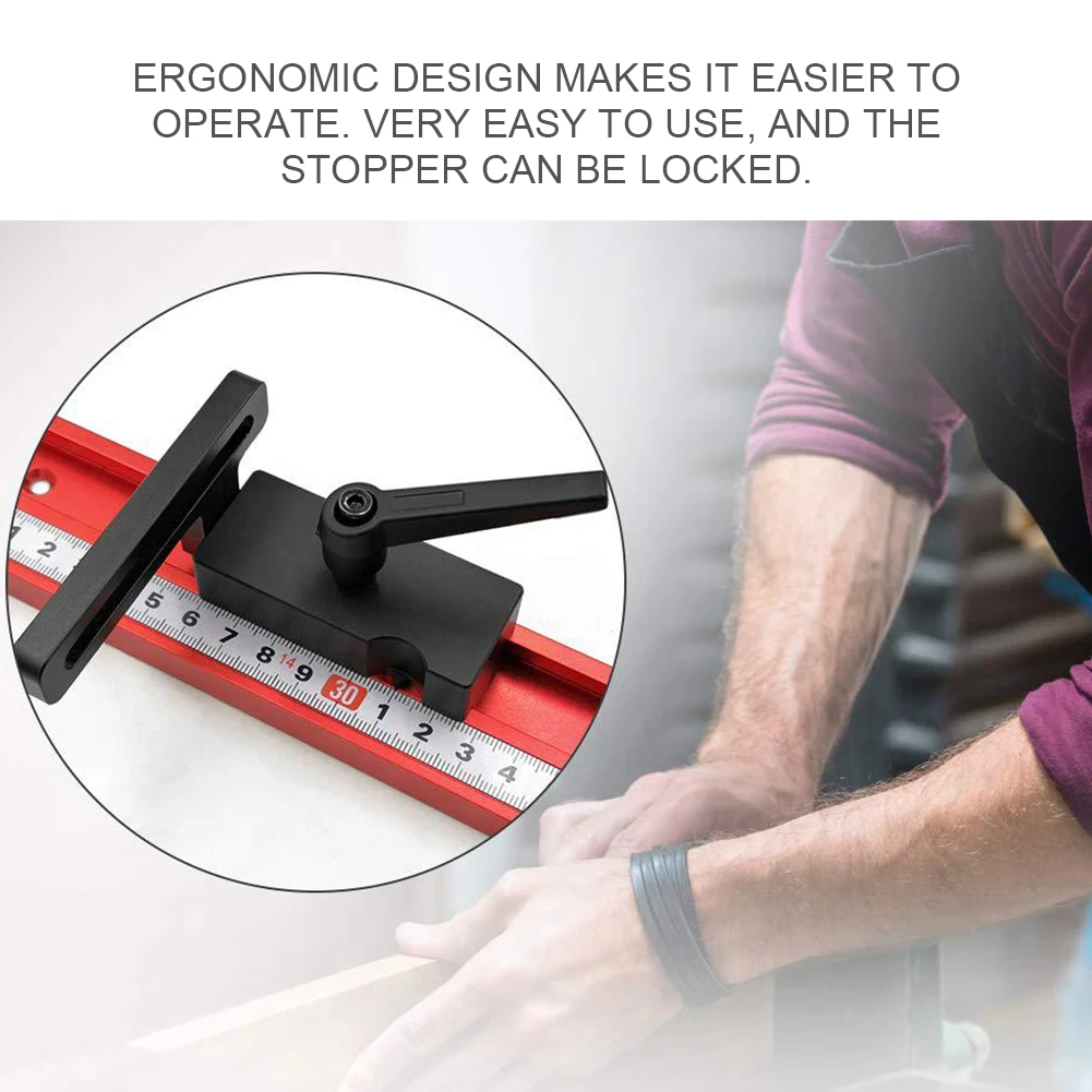 Black Miter Track Stop 45 Type Aluminum Alloy Durability Ergonomic Design T-Slot T-Track Chute Limiter Woodworking DIY Wood Tool
Black Miter Track Stop 45 Type Aluminum Alloy Durability Ergonomic Design T-Slot T-Track Chute Limiter Woodworking DIY Wood Tool