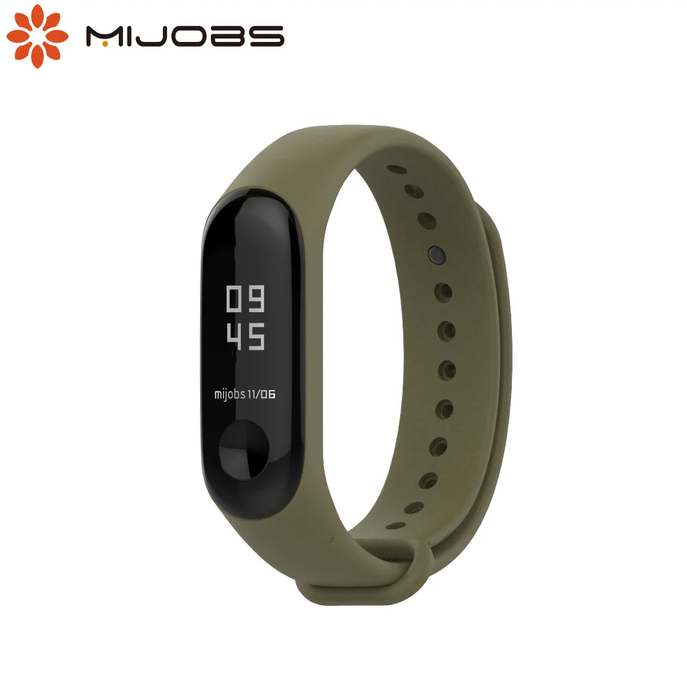 Спортивный ремешок Mijobs для Xiaomi Mi Band 3 силиконовый браслета аксессуары умного
