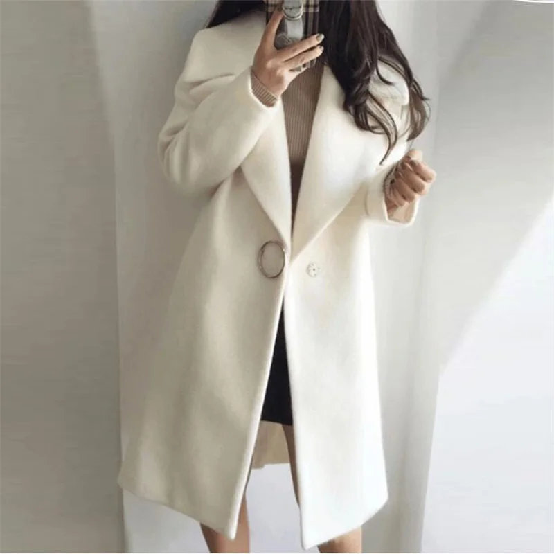 Long Coat 2019 Autumn Winter Women Woolen Coat Female Mid-Long New Korean Temperament Women Popular Outerwear Woolen Coat
Long Coat 2019 Autumn Winter Women Woolen Coat Female Mid-Long New Korean Temperament Women Popular Outerwear Woolen Coat