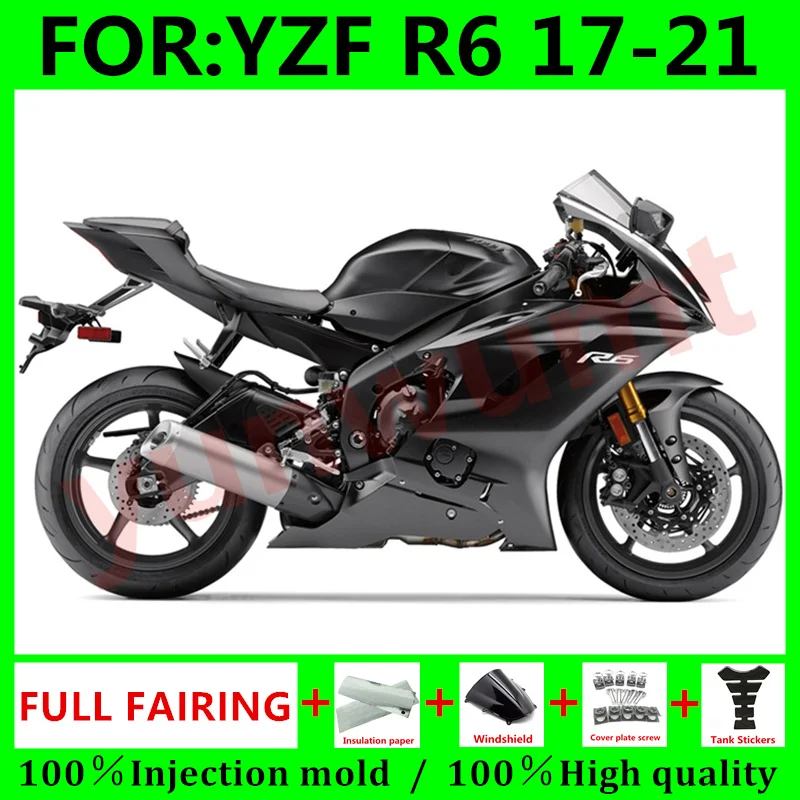 New ABS Motorcycle whole Fairings kit for YAMAHA YZF-R6 2017 2018 2019 2020 R6 17 18 19 20 21 fairing Bodywork set matte black
New ABS Motorcycle whole Fairings kit for YAMAHA YZF-R6 2017 2018 2019 2020 R6 17 18 19 20 21 fairing Bodywork set matte black