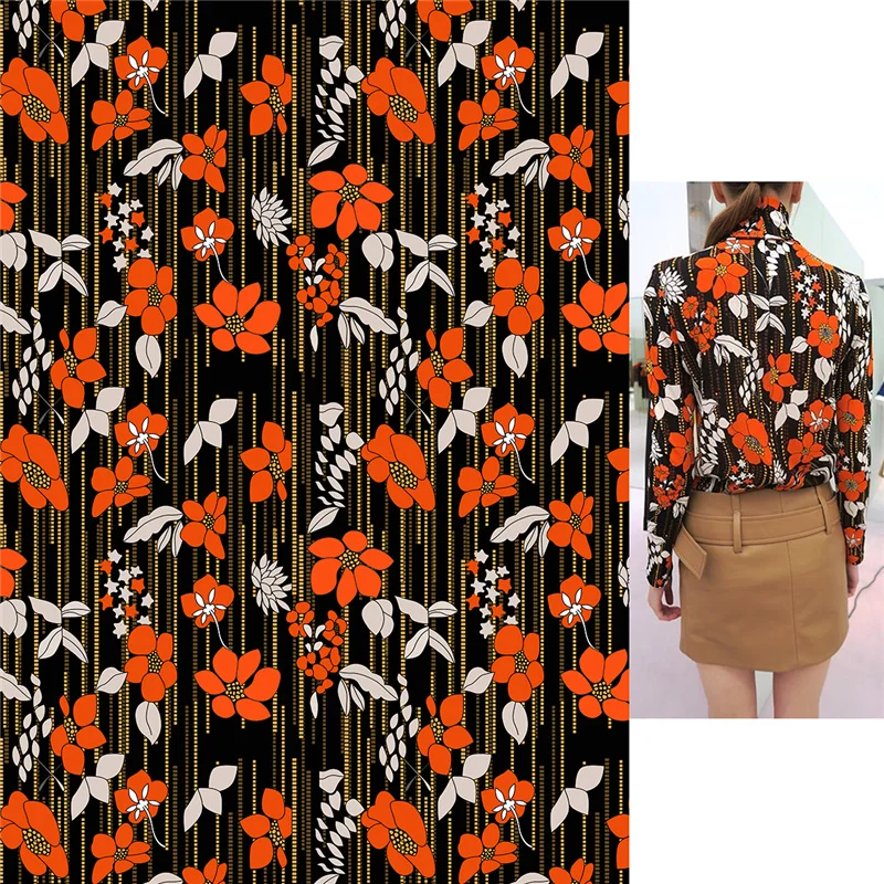 European designer pure cotton fabric high-end floral custom printed dress shirt cotton DIY handmade patchwork
European designer pure cotton fabric high-end floral custom printed dress shirt cotton DIY handmade patchwork