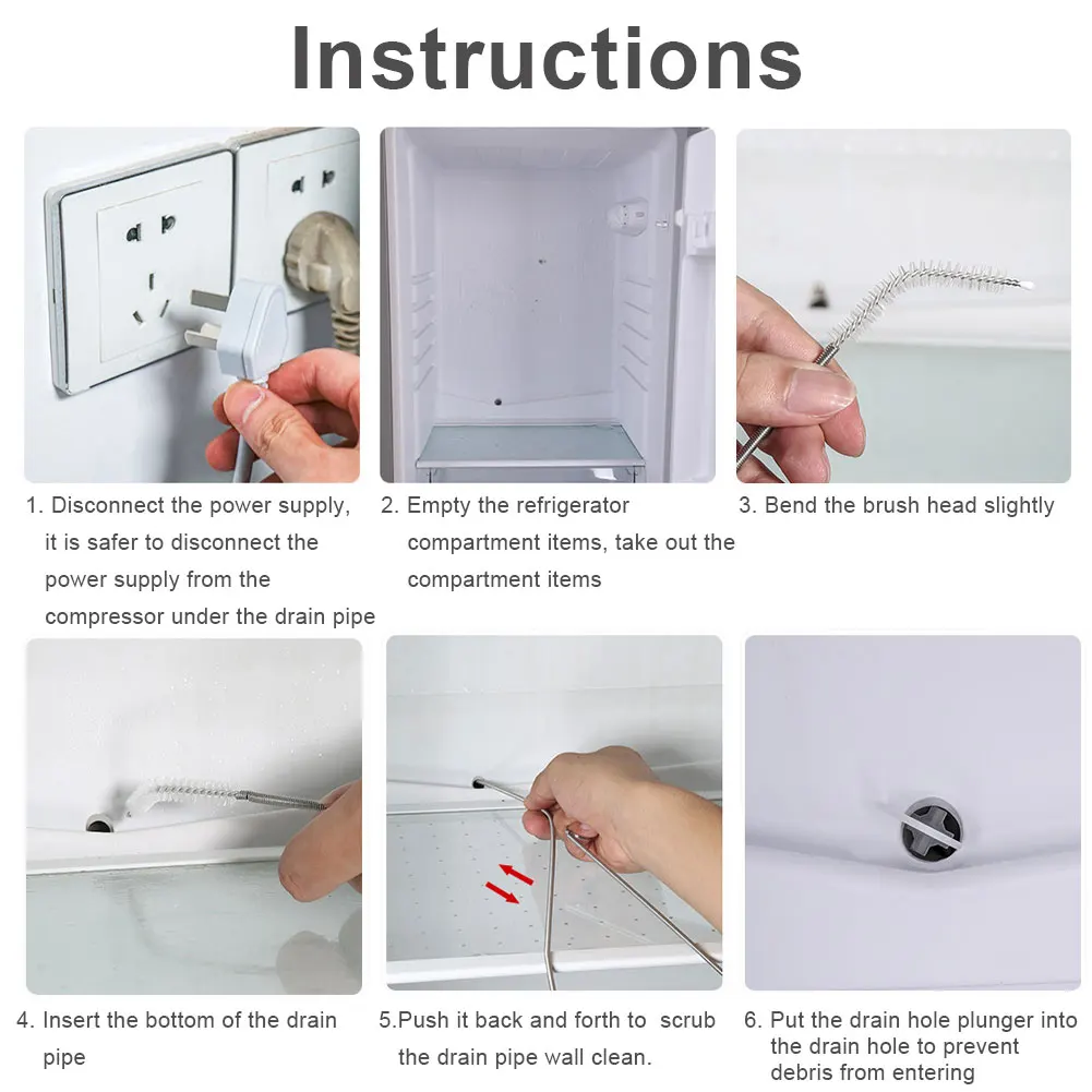 Refrigerator Dredge Artifact Long Handle Stainless Steel Refrigerator Dredge Brush Drain Hole Hose Refrigerator Cleaning Brush
Refrigerator Dredge Artifact Long Handle Stainless Steel Refrigerator Dredge Brush Drain Hole Hose Refrigerator Cleaning Brush