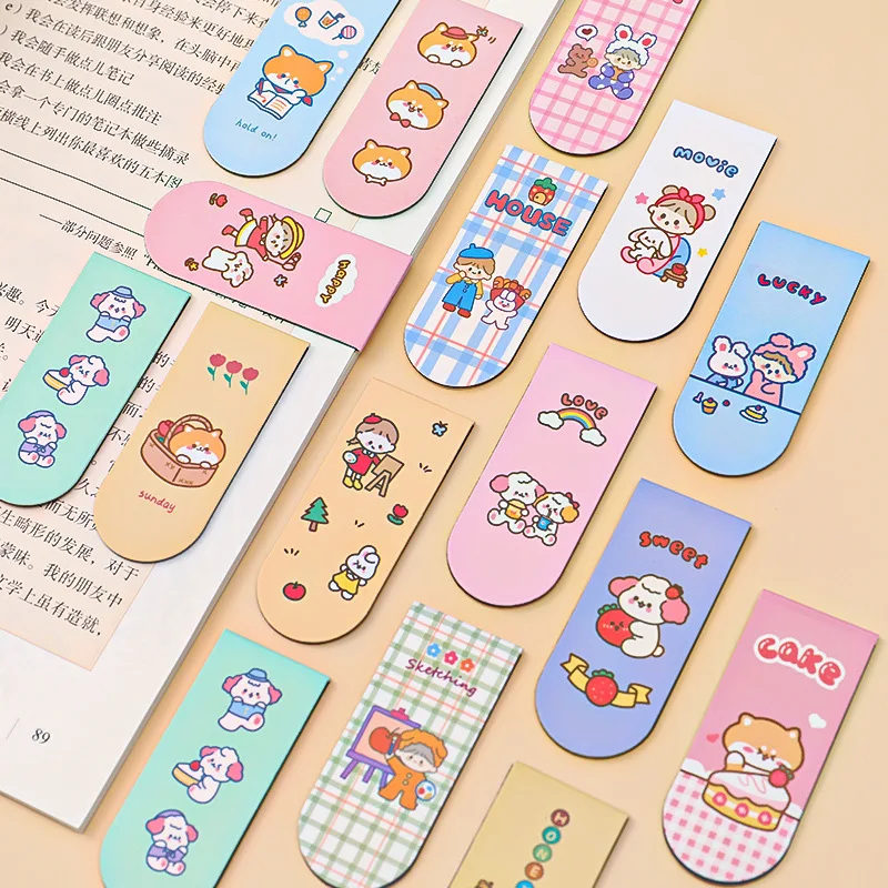 Cartoon Series Magnetic Bookmark Cute Girl Personality Exquisite Bookmark Student Double-sided Paper Book Page Folder Bookmark
Cartoon Series Magnetic Bookmark Cute Girl Personality Exquisite Bookmark Student Double-sided Paper Book Page Folder Bookmark